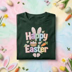 Happy Easter Bunny Shirt, Cute Pastel Bunny Ears Easter Tee, Easter Basket Bunny Graphic Shirt, Spring Egg Hunt Holiday Gift