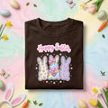 Happy Easter Bunny Shirt, Cute Pastel Bunny Trio Easter Tee