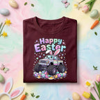 Cute Easter Monster Truck Shirt, Happy Easter Bunny Truck Tee, Kawaii Easter Truck Graphic Shirt, Kids Egg Hunt Spring Gift