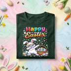 Funny Dabbing Easter Bunny Shirt, Happy Easter Bunny With Sunglasses Tee, Cute Egg Hunt Easter Graphic Shirt, Kids Spring Gift
