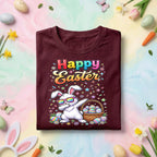 Funny Dabbing Easter Bunny Shirt, Happy Easter Bunny With Sunglasses Tee, Cute Egg Hunt Easter Graphic Shirt, Kids Spring Gift