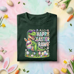 Happy Easter Rawr Dinosaur Shirt, Funny T Rex Easter Egg Graphic Tee, Cute Dinosaur Easter Shirt for Kids, Easter Dino Gift