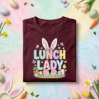 Lunch Lady Easter Shirt Funny School Cafeteria Easter Bunny Tee, Cute Lunch Lady Easter Shirt with Bunny Ears, Teacher Staff Easter Gift