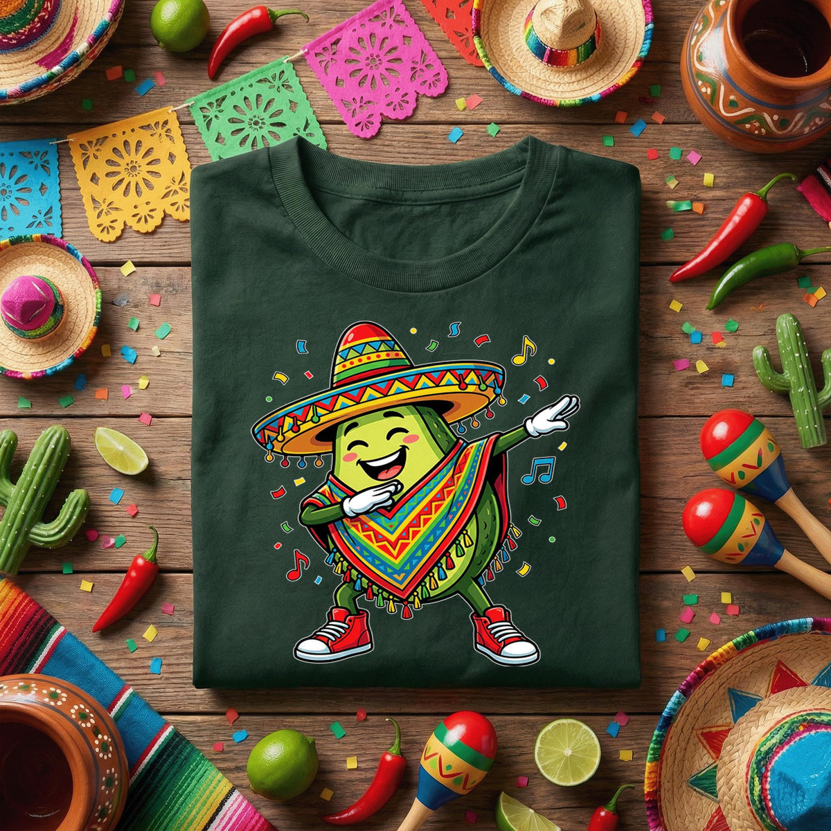 Cinco de Mayo Dabbing Avocado Shirt, Funny Mexican Fiesta Avocado T Shirt