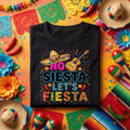 No Siesta Lets Fiesta Cinco de Mayo Shirt, Funny Mexican Fiesta Party T Shirt