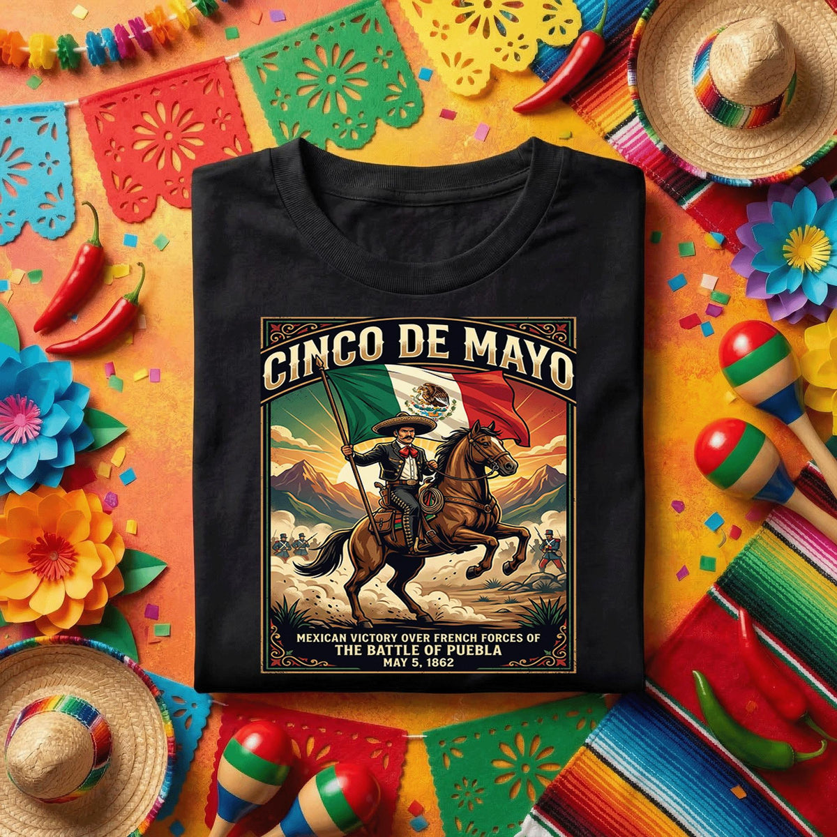 Cinco de Mayo Battle of Puebla Shirt, Mexican Victory 1862 T Shirt
