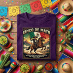 Cinco de Mayo Battle of Puebla Shirt, Mexican Victory 1862 T Shirt, Historic Mexico Flag Horse Rider Tee Fiesta Gift