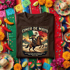 Cinco de Mayo Battle of Puebla Shirt, Mexican Victory 1862 T Shirt, Historic Mexico Flag Horse Rider Tee Fiesta Gift