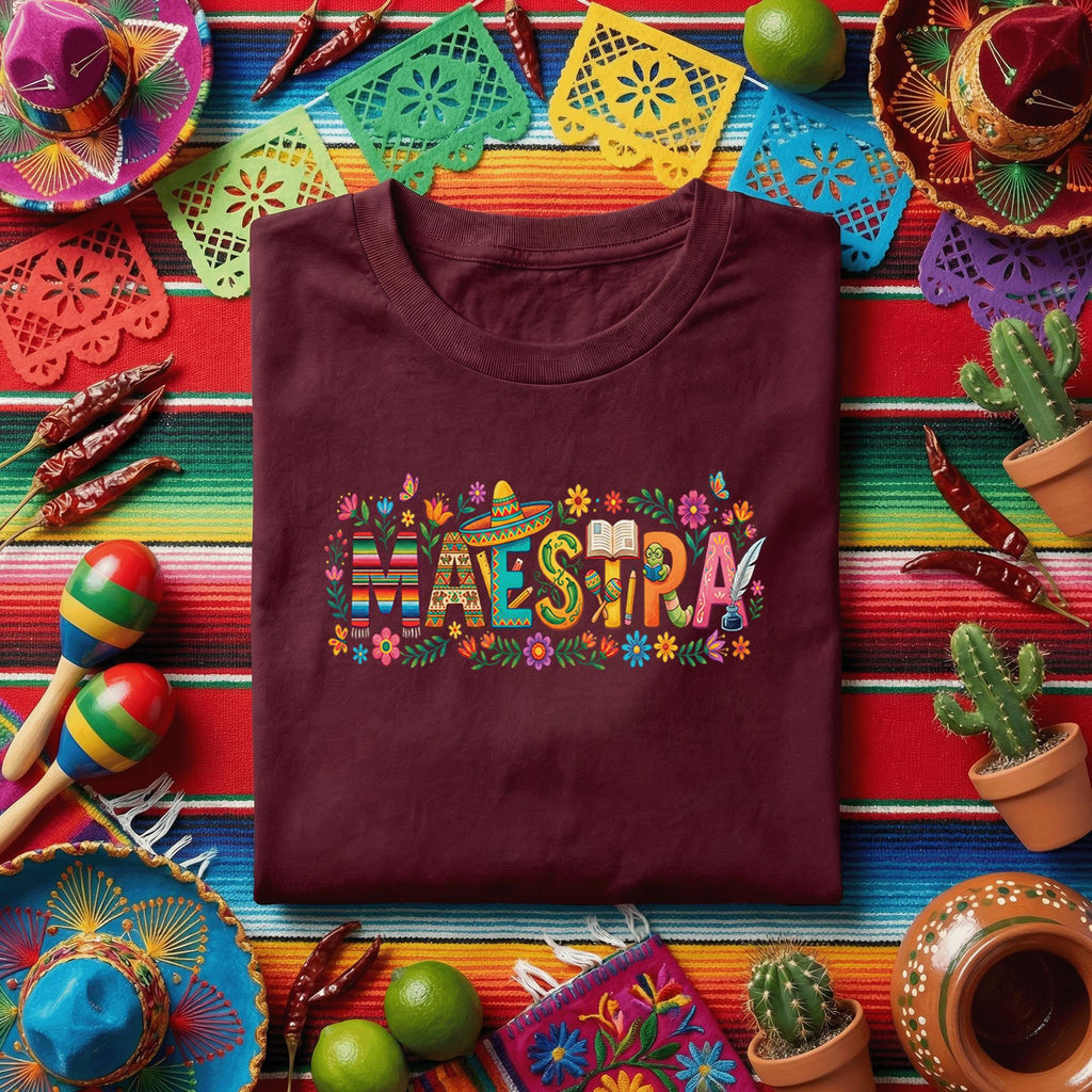 Maestra Teacher Shirt Spanish Teacher Appreciation T Shirt, Cinco de Mayo Classroom Teacher Gift, Latina Educator Graphic Tee