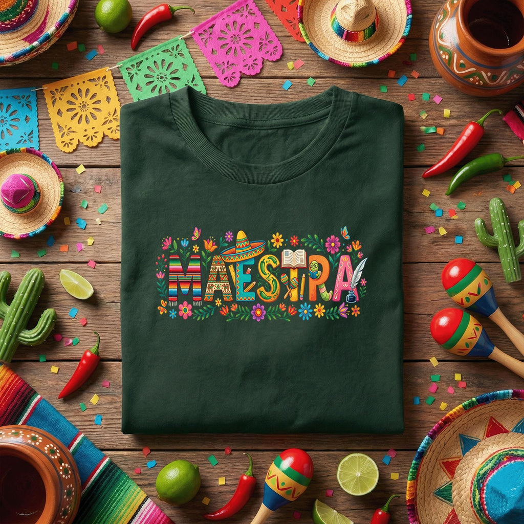 Maestra Teacher Shirt Spanish Teacher Appreciation T Shirt, Cinco de Mayo Classroom Teacher Gift, Latina Educator Graphic Tee
