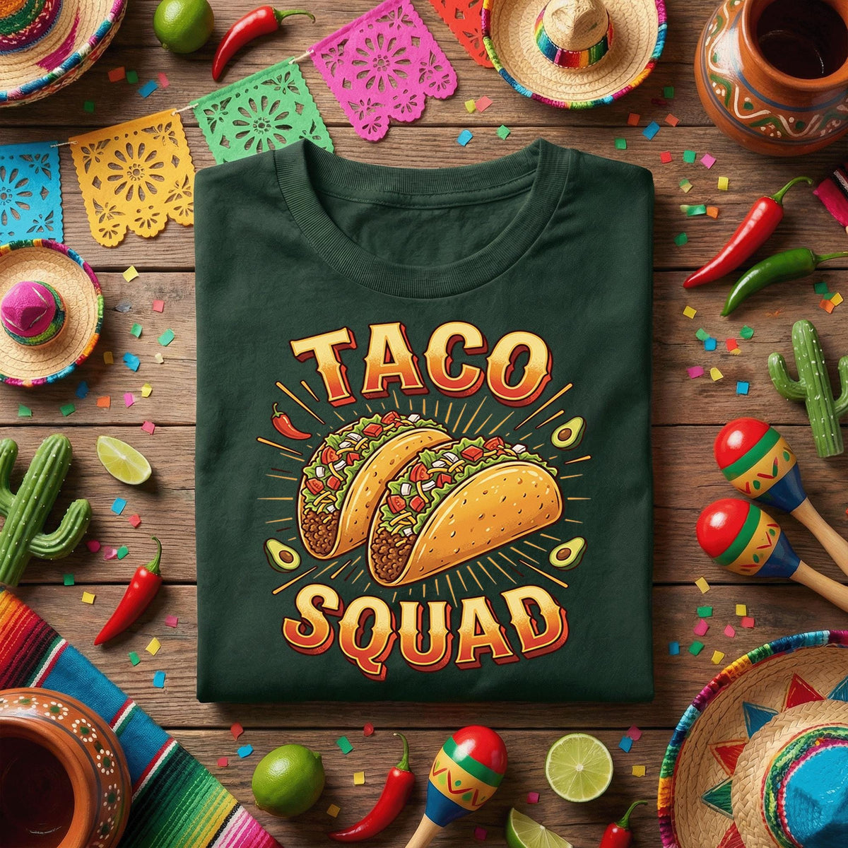 Family Taco Squad Shirt Funny Taco Lover T Shirt, Taco Tuesday Party Tee, Matching Cinco de Mayo Food Lover Shirt