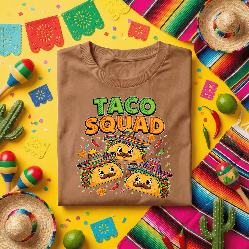 Taco Squad Shirt Funny Taco Friends T Shirt, Cute Sombrero Taco Party Tee, Cinco de Mayo Taco Lover Shirt