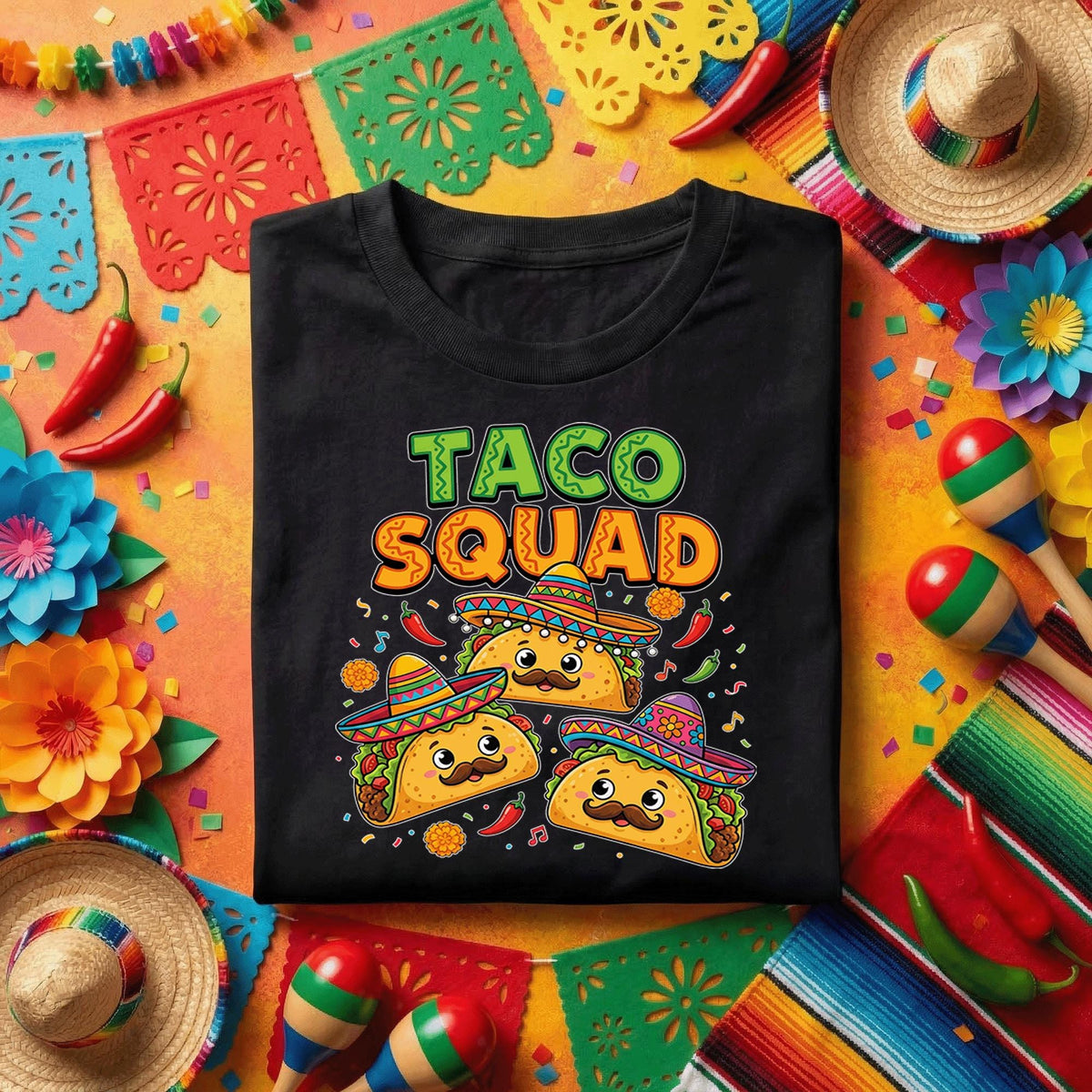 Taco Squad Shirt Funny Taco Friends T Shirt, Cute Sombrero Taco Party Tee
