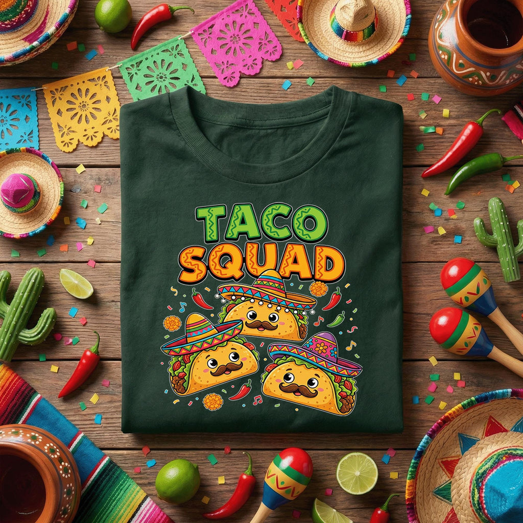 Taco Squad Shirt Funny Taco Friends T Shirt, Cute Sombrero Taco Party Tee, Cinco de Mayo Taco Lover Shirt