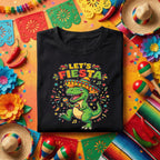 Let’s Fiesta Dinosaur Shirt Funny Cinco de Mayo T Rex T Shirt, Cute Fiesta Dino with Sombrero and Maracas Party Tee