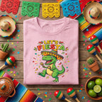 Let’s Fiesta Dinosaur Shirt Funny Cinco de Mayo T Rex T Shirt, Cute Fiesta Dino with Sombrero and Maracas Party Tee