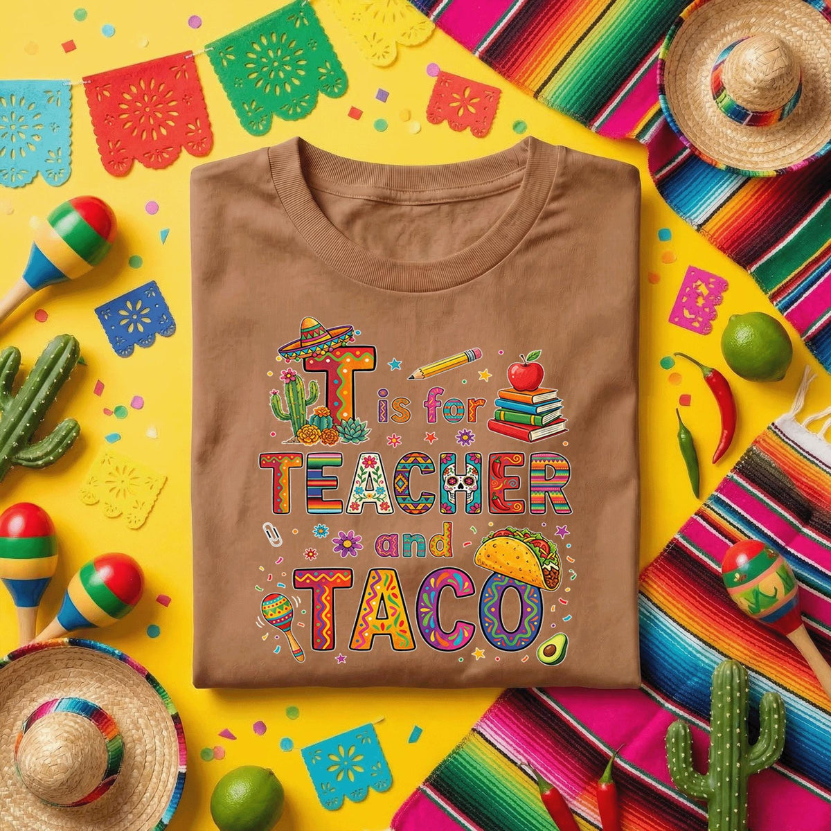T Is for Teacher and Taco Shirt Funny Teacher Taco T Shirt, Cinco de Mayo Teacher Appreciation Tee, Taco Loving Teacher Gift