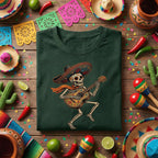 Skeleton Guitar Sombrero Shirt Cinco De Mayo Skeleton Guitarist Tee, Day of the Dead Mariachi Skull Shirt, Mexican Fiesta Music Tee