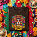 Cinco De Mayo Sugar Skull Woman Shirt Day of the Dead Lady Tee, Mexican Fiesta Sombrero Skull Shirt