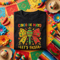 Cinco De Mayo Lets Fiesta Shirt Funny Mexican Fiesta Maracas Tee, Colorful Sombrero Party Shirt