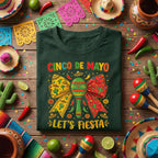 Cinco De Mayo Lets Fiesta Shirt Funny Mexican Fiesta Maracas Tee, Colorful Sombrero Party Shirt, Cinco De Mayo Celebration Tee