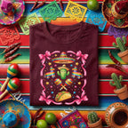 Cinco De Mayo Cute Fiesta Shirt Pink Bow Mexican Party Tee, Kawaii Cactus Sombrero Taco Shirt, Girls Fiesta Maracas Tee