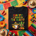 Happy Cinco De Mayo Gnome Shirt Funny Mexican Fiesta Gnome Tee, Taco Sombrero Cactus Party Shirt