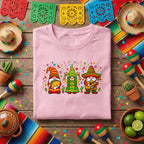 Cinco De Mayo Gnome Trio Shirt Funny Fiesta Gnomes Tee, Mexican Taco Guitar Maracas Gnome Shirt, Cute Cinco De Mayo Party Tee