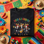Viva La Goose Shirt Funny Cinco De Mayo Goose Mariachi Tee, Mexican Goose Band Fiesta Shirt