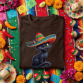 Cinco De Mayo Cat Shirt Cute Sombrero Cat Tee, Funny Mexican Fiesta Kitty Shirt