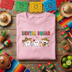 Dental Squad Cinco De Mayo Shirt Funny Dentist Team Fiesta Tee, Cute Tooth Characters With Sombrero Dental Office Party Shirt