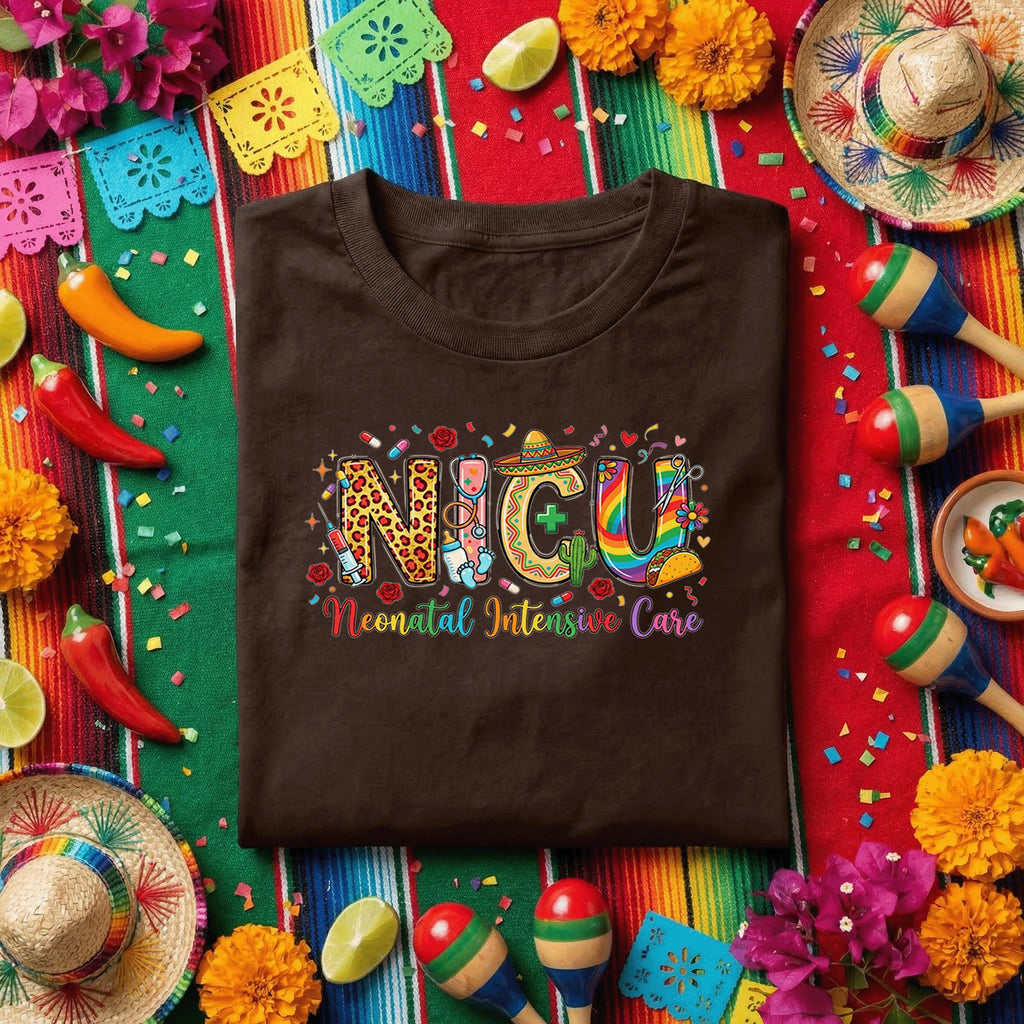 NICU Nurse Cinco De Mayo Shirt Neonatal Intensive Care Unit Nurse Fiesta Tee, Funny NICU Nurse Appreciation Mexican Medical Shirt