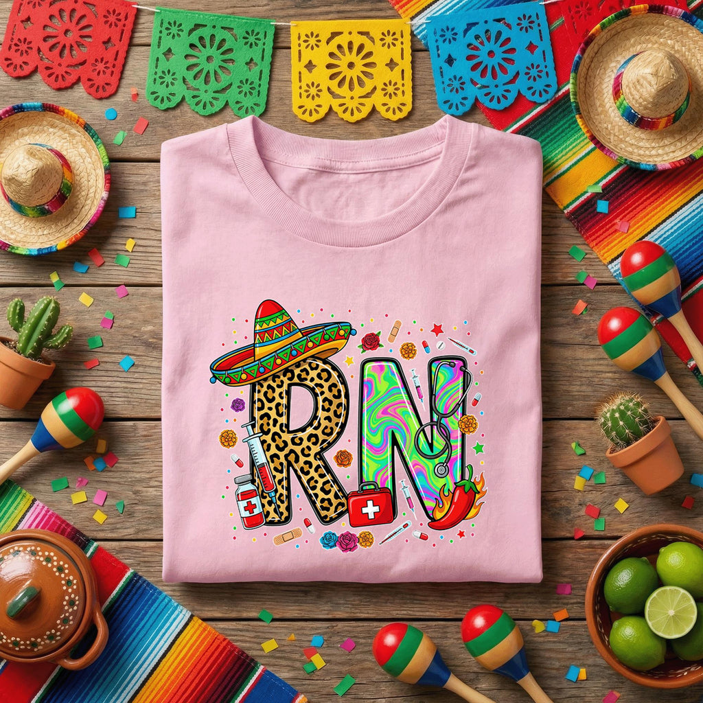 RN Nurse Cinco De Mayo Shirt Funny Registered Nurse Fiesta Tee, Mexican Medical Nurse Shirt, Healthcare Worker Celebration Shirt