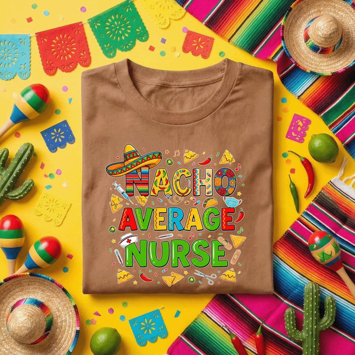Nacho Average Nurse Cinco De Mayo Shirt Funny Nurse Fiesta Tee, Mexican Nurse Humor Shirt, Nurse Week Party Medical Staff Gift