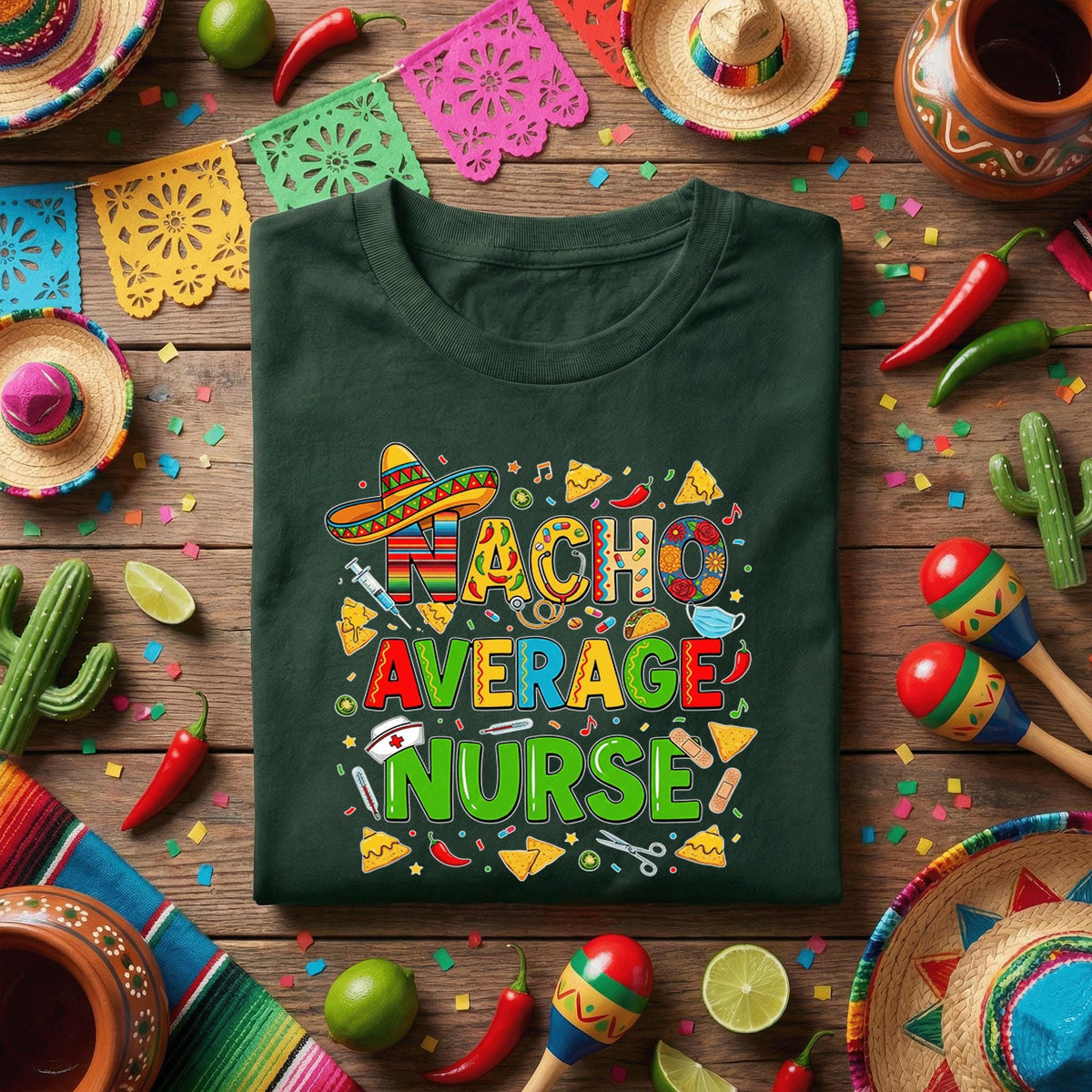 Nacho Average Nurse Cinco De Mayo Shirt Funny Nurse Fiesta Tee, Mexican Nurse Humor Shirt, Nurse Week Party Medical Staff Gift