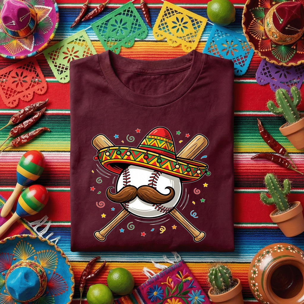 Cinco De Mayo Baseball Shirt Funny Sombrero Baseball Tee Mexican Fiesta Baseball Fan Shirt Baseball Player Party Tee