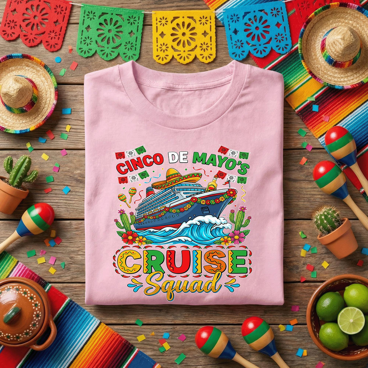 Cinco De Mayo Cruise Squad Shirt Mexican Fiesta Cruise Party Tee Cruise Vacation Group Shirt Cinco De Mayo Cruise Trip Tee