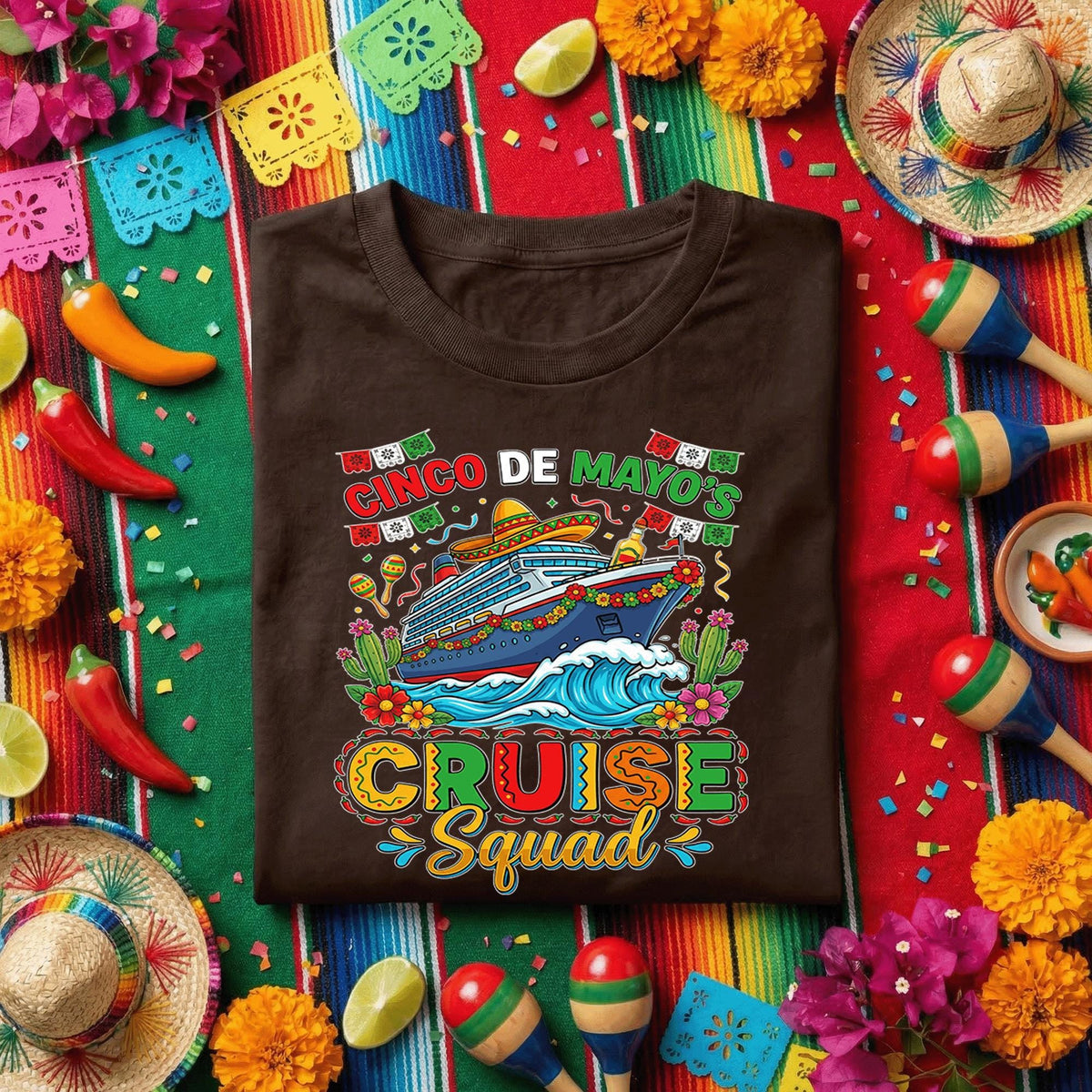 Cinco De Mayo Cruise Squad Shirt Mexican Fiesta Cruise Party Tee Cruise Vacation Group Shirt Cinco De Mayo Cruise Trip Tee