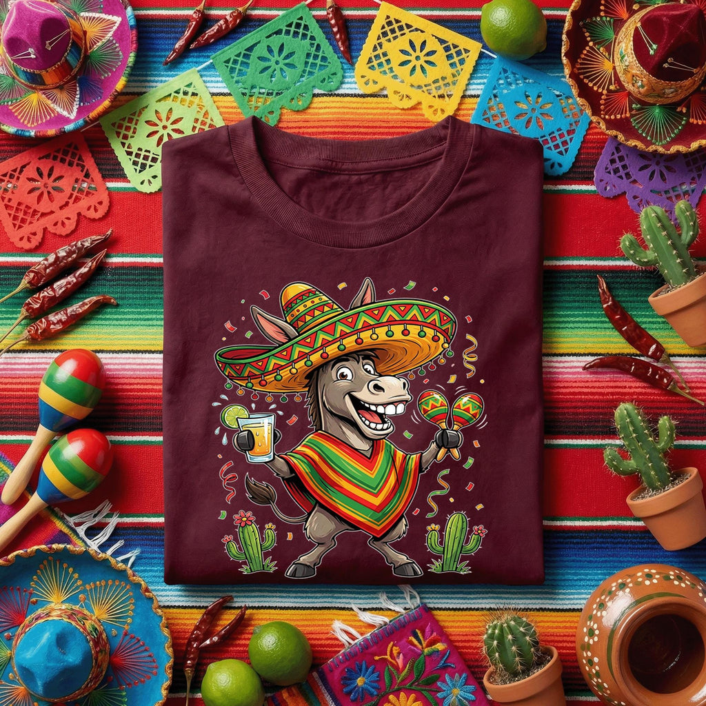 Funny Cinco De Mayo Donkey Shirt Fiesta Burro Sombrero Tee Mexican Party Donkey Shirt Margarita Cinco De Mayo Shirt