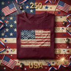 Vintage Patchwork American Flag Shirt Patriotic USA Tee Retro Quilt Flag Fourth of July Independence Day Red White Blue Gift 4th of July