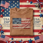 Vintage Patchwork American Flag Shirt Patriotic USA Tee Retro Quilt Flag Fourth of July Independence Day Red White Blue Gift 4th of July