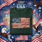 Vintage Patchwork American Flag Shirt Patriotic USA Tee Retro Quilt Flag Fourth of July Independence Day Red White Blue Gift 4th of July