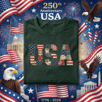 Vintage USA Patchwork Shirt Patriotic Quilt Style Tee Retro America Flag Shirt 4th of July Outfit Red White Blue Gift Idea Fourth of July