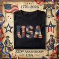 Vintage USA Patchwork Shirt Patriotic Quilt Style Tee Retro America Flag Shirt 4th of July Outfit Red White Blue Gift...