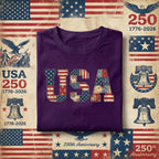 Vintage USA Patchwork Shirt Patriotic Quilt Style Tee Retro America Flag Shirt 4th of July Outfit Red White Blue Gift Idea Fourth of July