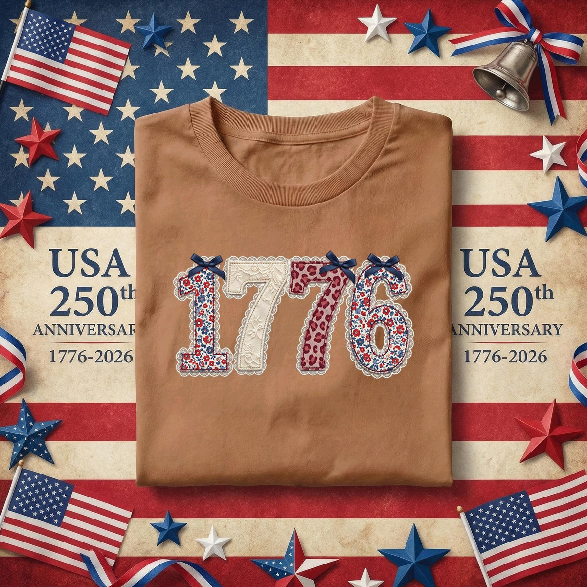 1776 Patriotic Shirt Vintage Floral Independence Day Tee USA Founding Year Shirt Fourth of July Retro American History Shirt 4th of July