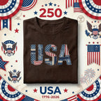 USA Patchwork Shirt Vintage American Flag Denim Style Tee Patriotic USA Shirt Fourth of July Shirt Distressed Americana Tee Gift 4th of July