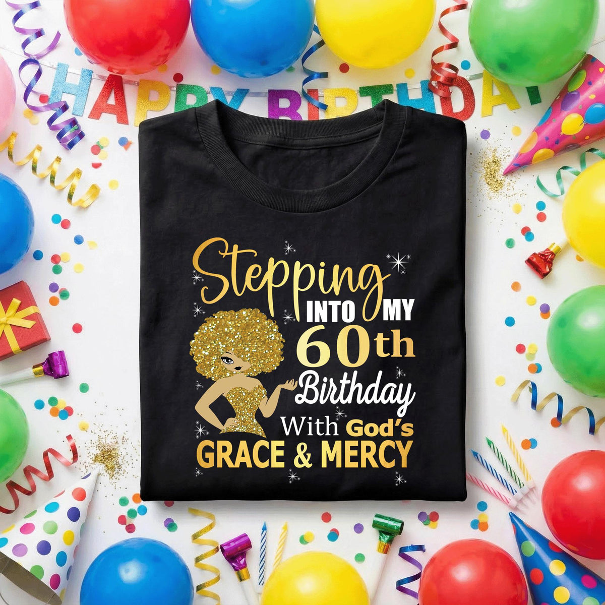 Stepping Into My 60th Birthday Shirt, 60th Birthday Gift for Her