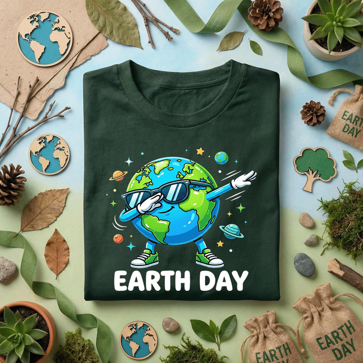 Funny Earth Day Dabbing Shirt Cute Planet Tee, Cool Earth Dab Design, Kids Earth Day Outfit, Eco Friendly Gift, Environmental Humor Shirt