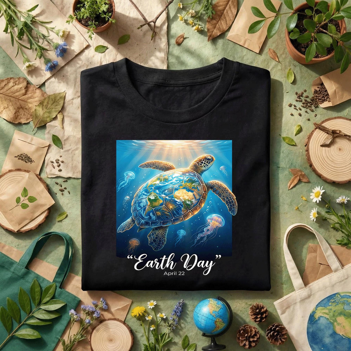 Earth Day Sea Turtle Shirt Ocean Conservation Tee, Marine Life T-Shirt